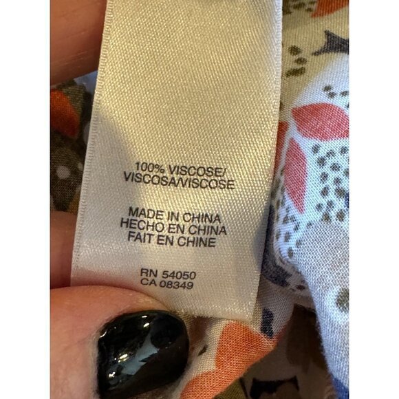 QMack Yellow Floral Print V Neck Elastic Waist Blouson Mini Dress‎ Size XS - Picture 12 of 12